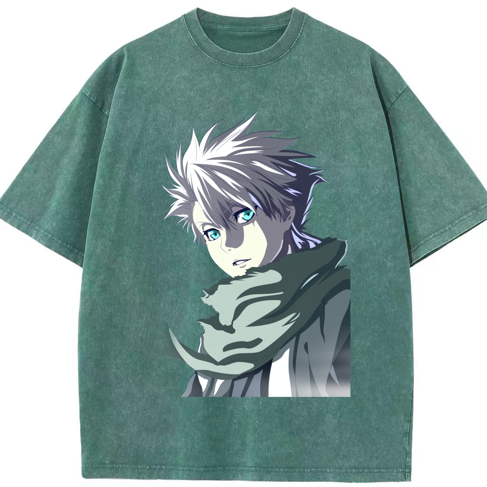 （画像用） ブリーチ 日番谷冬獅郎（ひつがや とうしろう） BLEACH Hitsugaya Toushirou 綿100% ヴィンテージ風 半袖Tシャツ（フロントプリント）